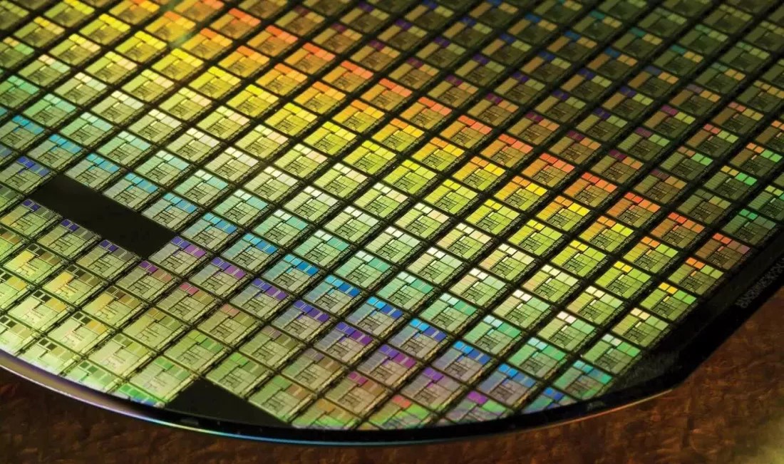 Microchip on wafer